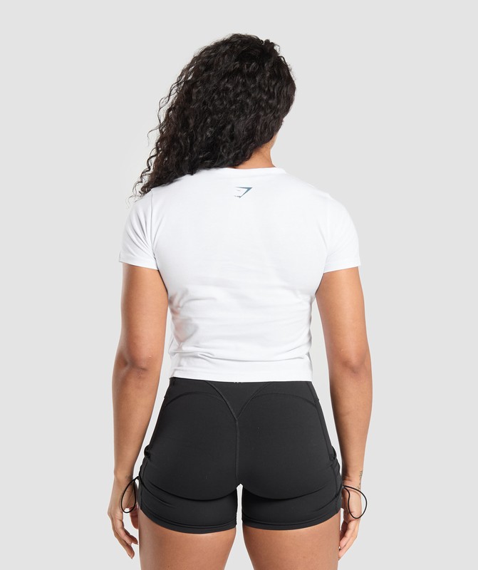 Gymshark Team Baby Tee White | 04925SBAD