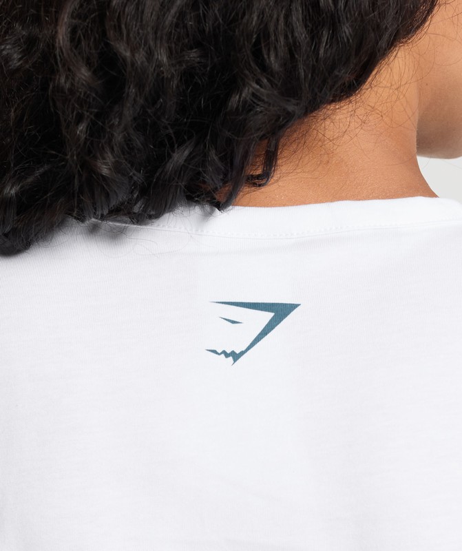 Gymshark Team Baby Tee White | 04925SBAD