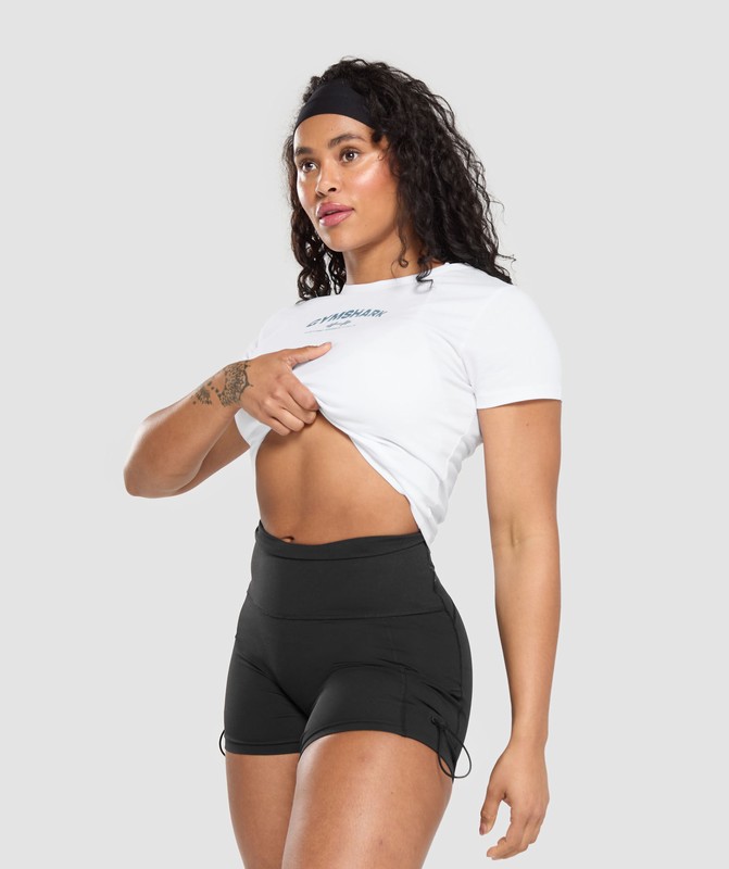 Gymshark Team Baby Tee White | 04925SBAD