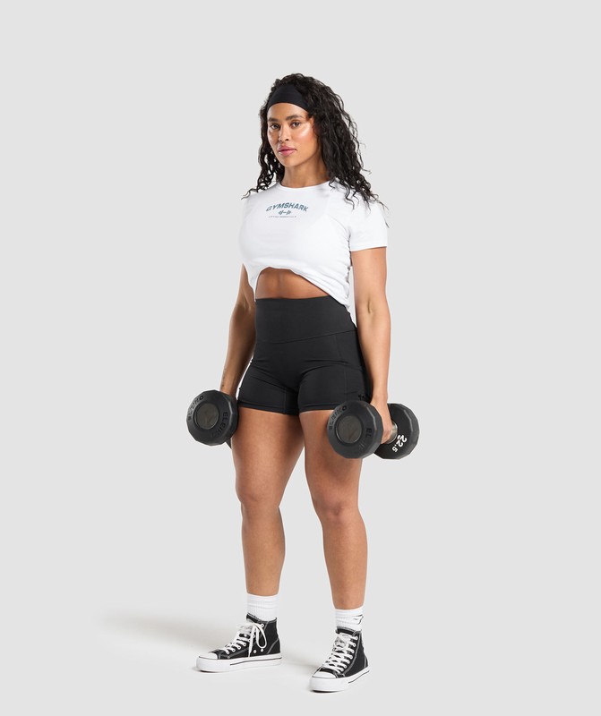 Gymshark Team Baby Tee White | 04925SBAD