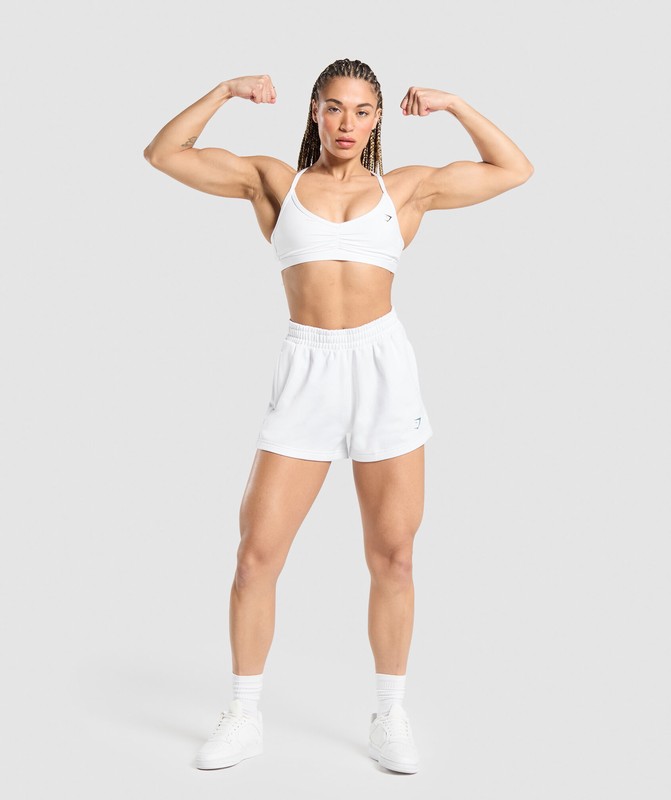 Gymshark Team Short White | 56834LEXS