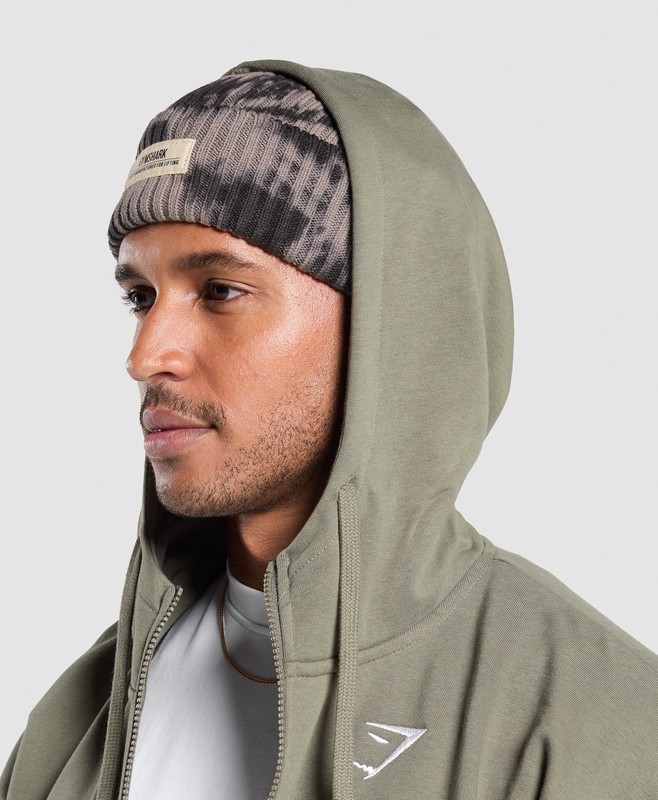 Gymshark Tie Dye Beanie Black | 71926IXUW