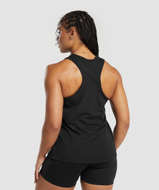 Gymshark Training Cotton Tank Black | 67593XRQC