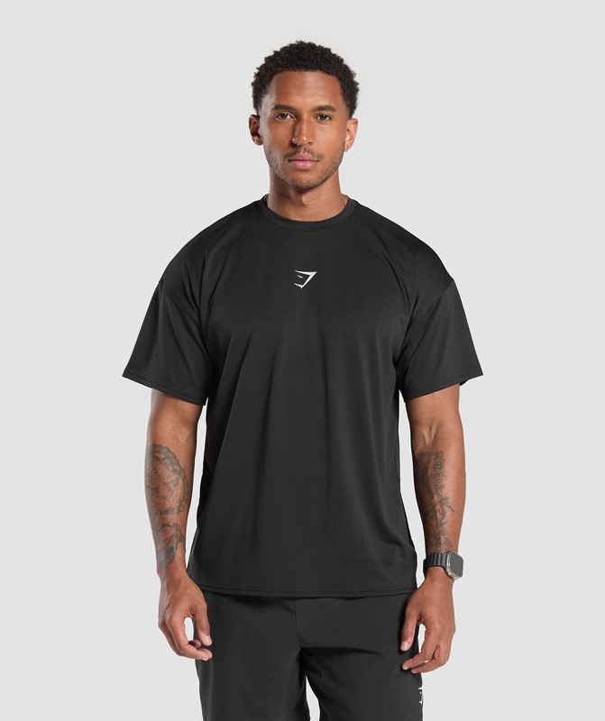 Gymshark Training Department Performance T Shirt Black | 63572RPJN