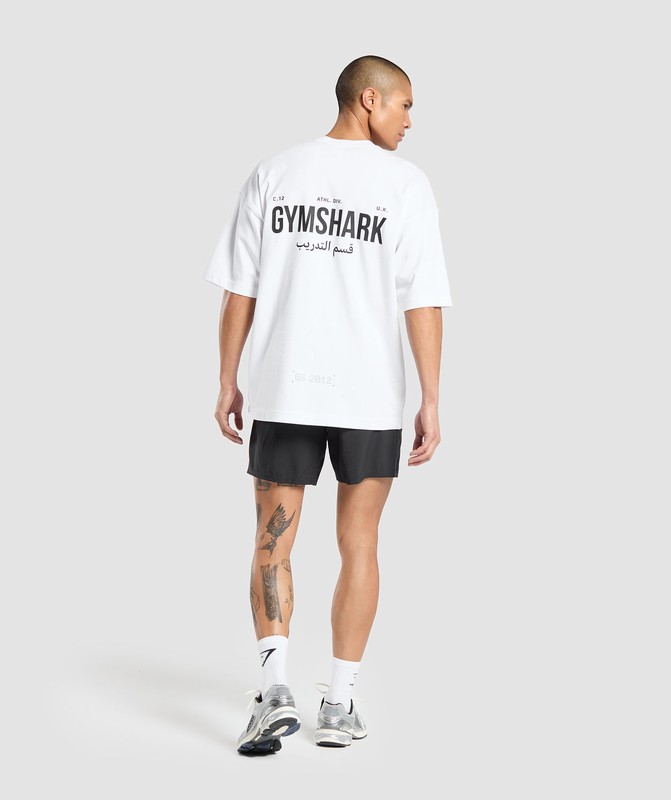 Gymshark Training Dept OS Tee GFX White | 69154ZAFB