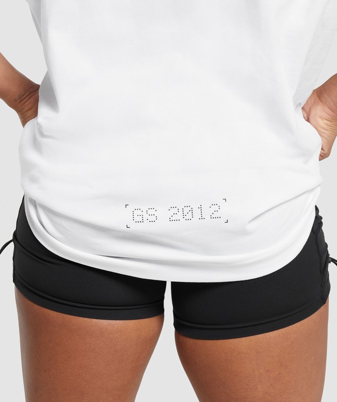 Gymshark Training Dept OS Tee GFX White | 64973LVYA