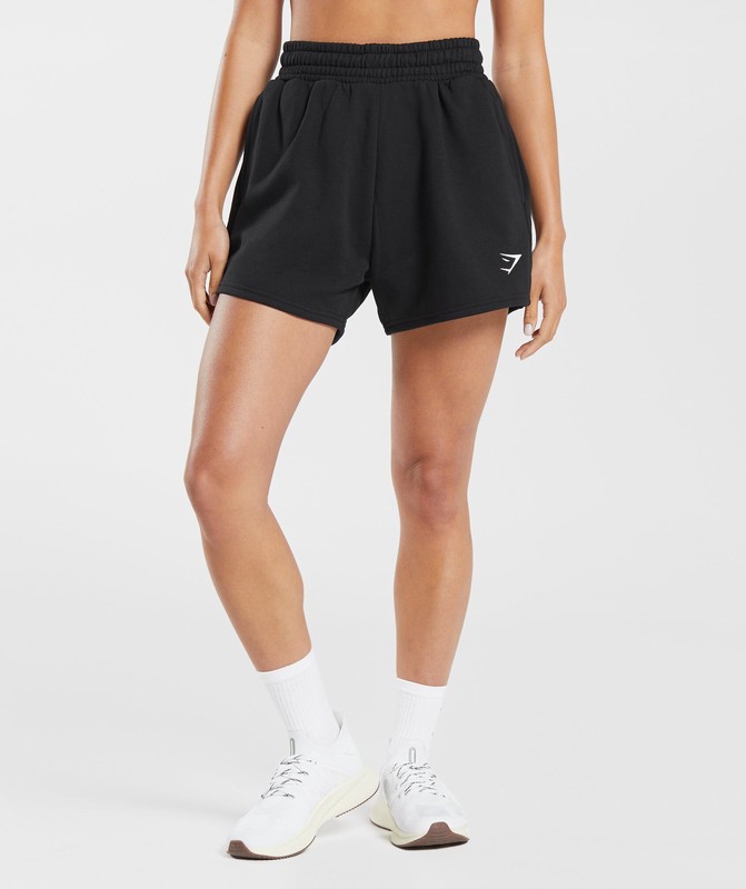 Gymshark Training Fleece Shorts Black | 46359WYXD