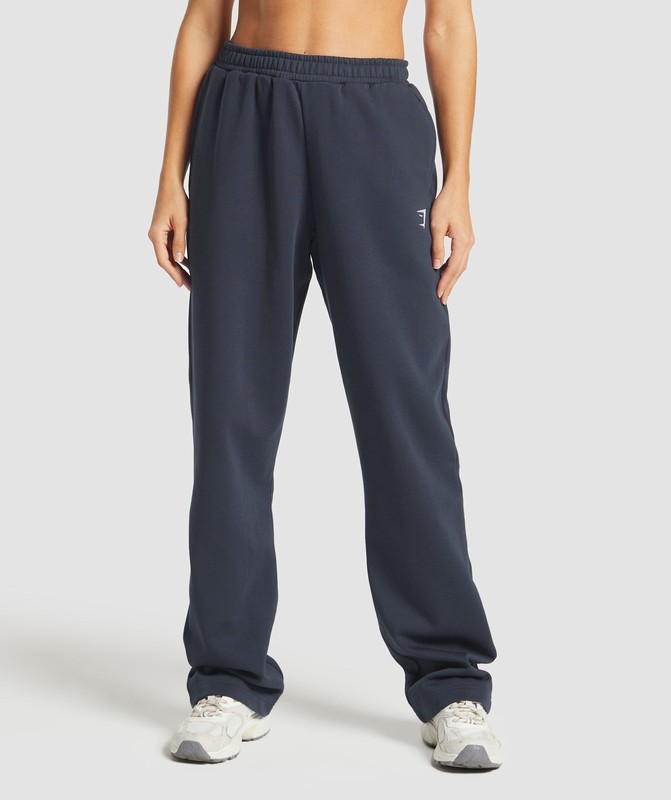 Gymshark Training Fleece Straight Leg Joggers Heavy Blue | 16243QBDI
