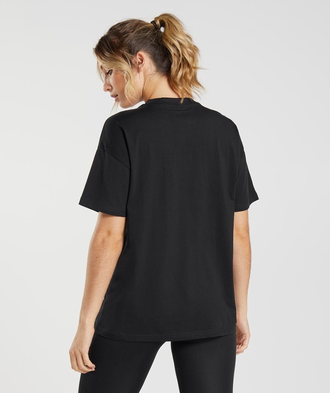 Gymshark Training Oversized T-Shirt Black | 28479MCBG