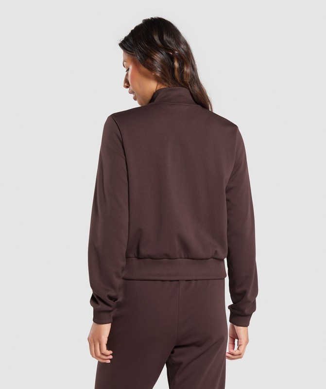 Gymshark Tricot Jacket Heritage Brown | 30196VUPE