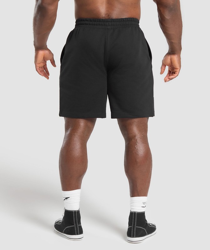 Gymshark Trophy Graphic Shorts Black | 27108GFJL