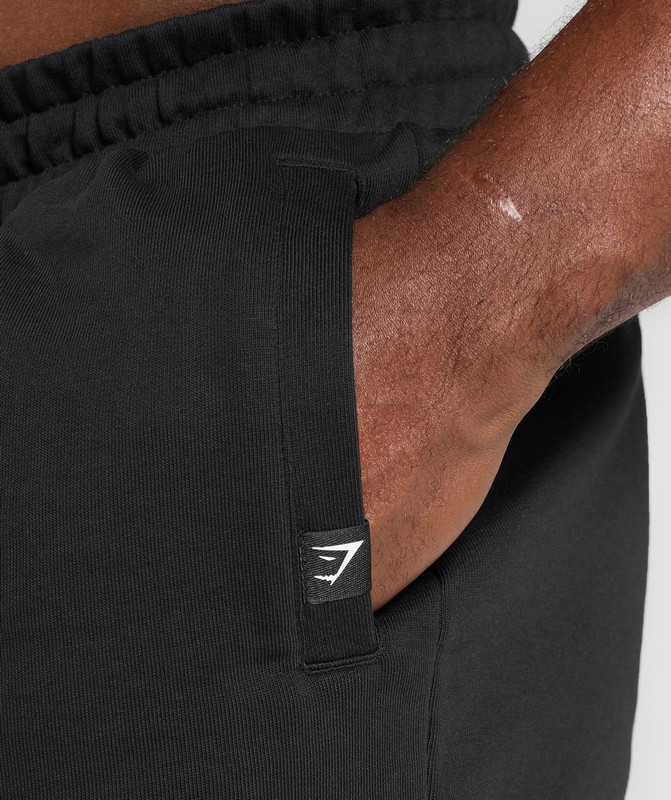 Gymshark Trophy Graphic Shorts Black | 27108GFJL