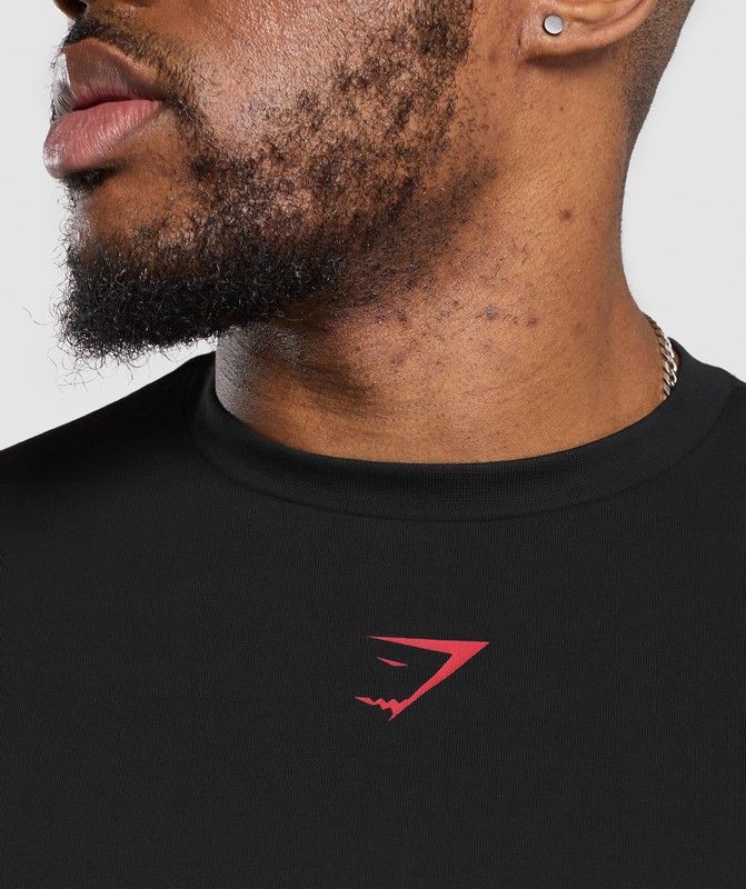 Gymshark Trophy Graphic T-Shirt Black | 48362KOAN