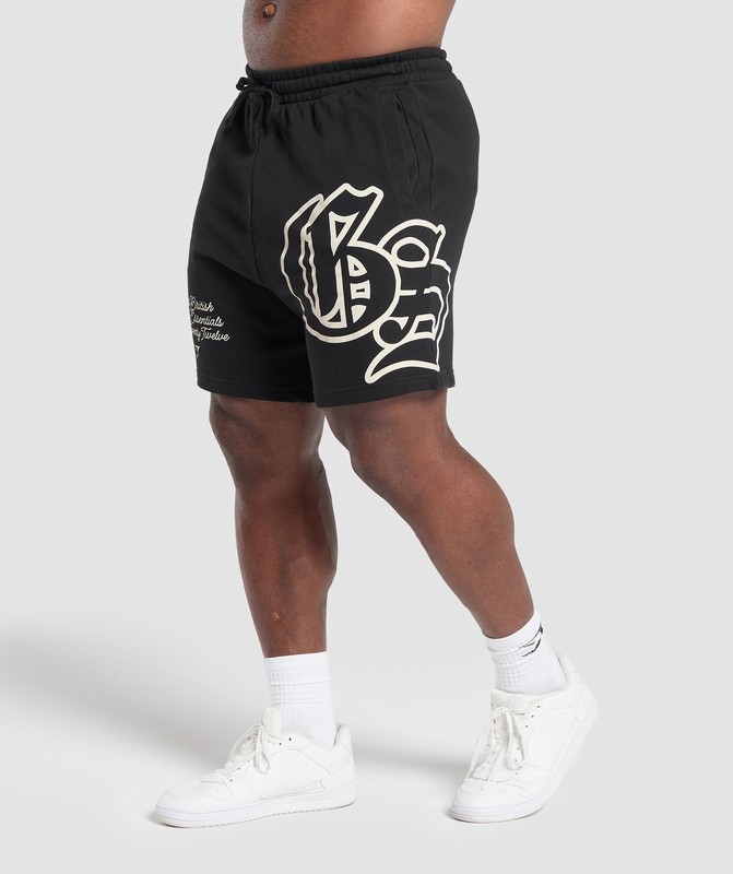 Gymshark Varsity Graphic Shorts Black | 42976SCGU