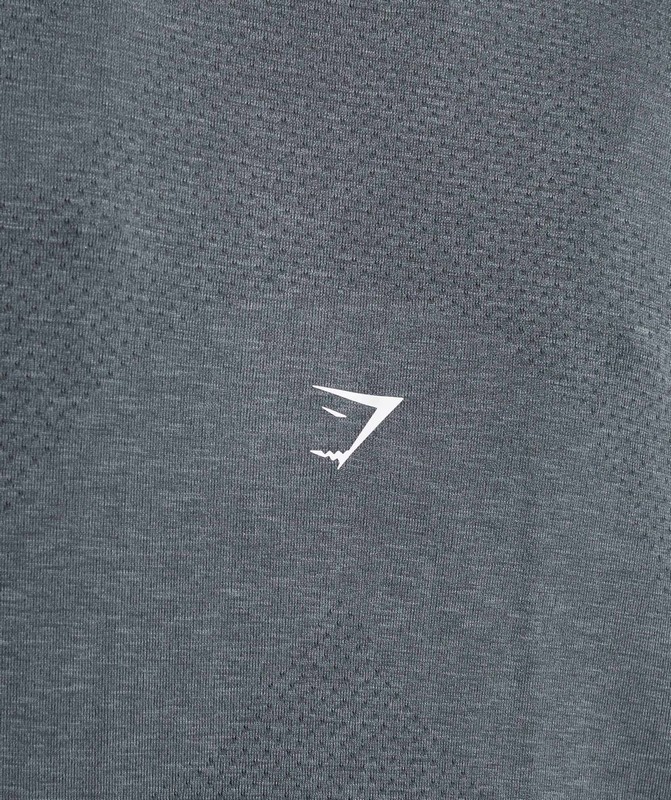 Gymshark Vital Seamless 1/4 Zip Pullover Strong Grey / Marl | 45069YZRP