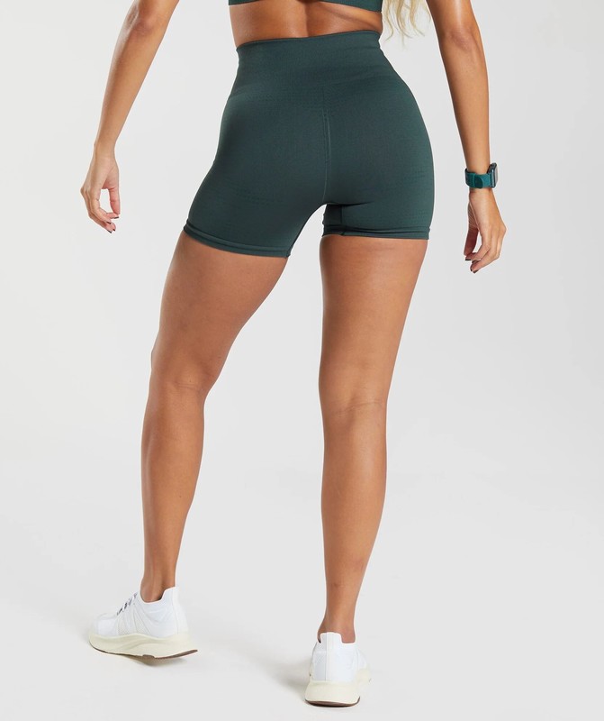 Gymshark Vital Seamless 2.0 Shorts Woodland Green / Marl | 09345LQTU