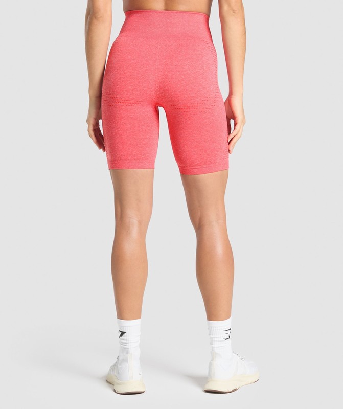 Gymshark Vital Seamless 7 Inch Shorts Coral Red Marl | 90857UVGF