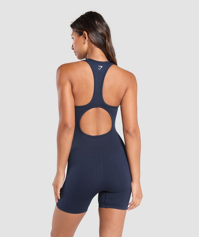 Gymshark Vital Seamless All In One Heavy Blue / Marl | 80123GOUR