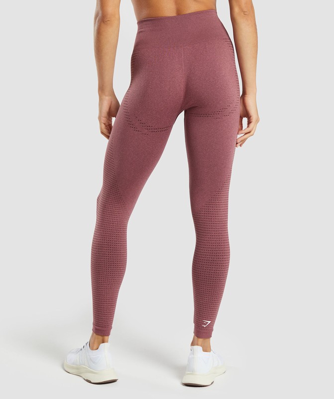 Gymshark Vital Seamless Leggings Burgundy Pink / Marl | 81034LIYJ