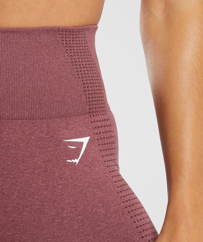 Gymshark Vital Seamless Leggings Burgundy Pink / Marl | 81034LIYJ