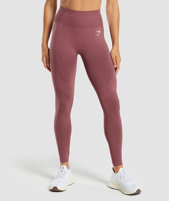 Gymshark Vital Seamless Leggings Burgundy Pink / Marl | 81034LIYJ