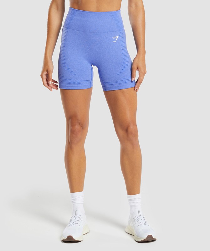 Gymshark Vital Seamless Shorts Lift Blue / Marl | 94021QXCB