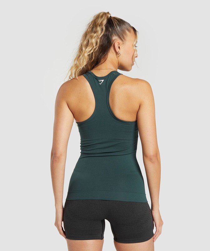 Gymshark Vital Seamless Tank Woodland Green / Marl | 29685UTCP