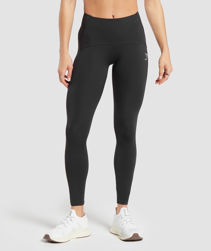 Gymshark Waist Support Leggings Black | 45981MWXQ