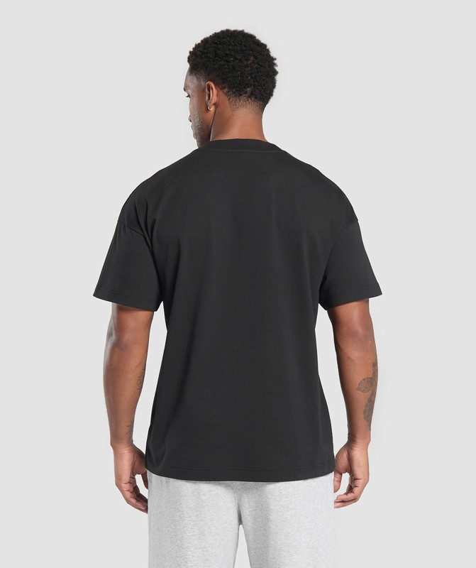 Gymshark We Do Gym Graphic Oversized T-Shirt Black | 15803MNXW