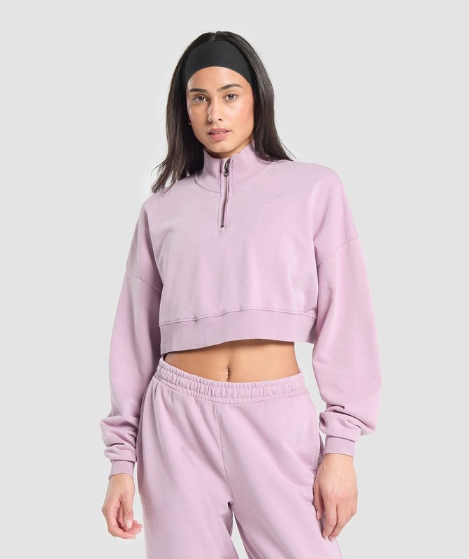 Gymshark Whitney 1/4 Zip Warm Lilac | 51978NYLU