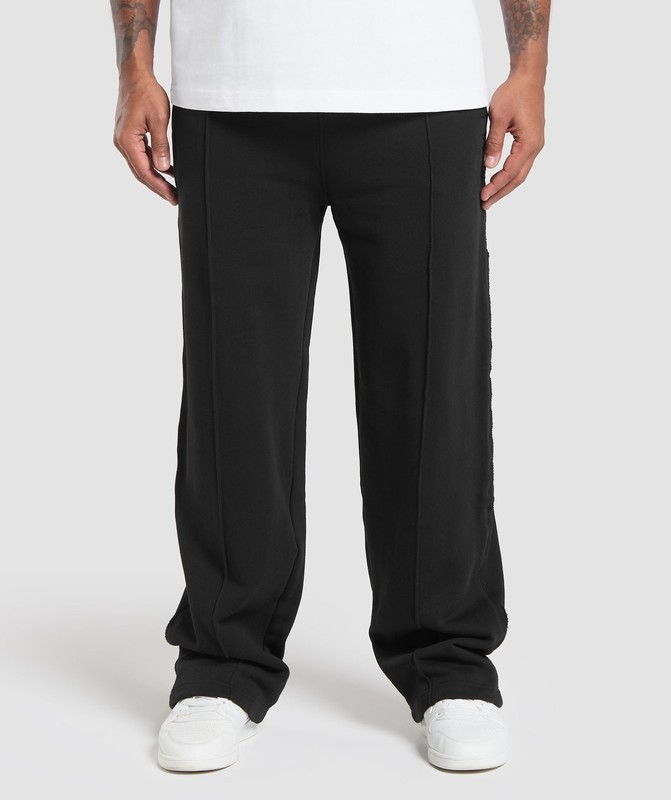 Gymshark Wide Leg Pants Black | 64157HMFL
