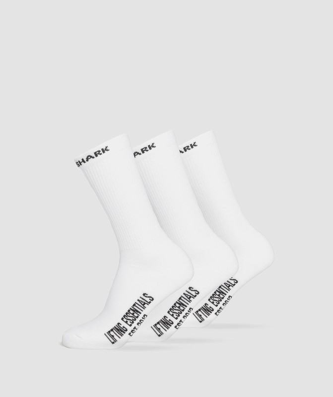 Gymshark Wordmark Crew 3Pk White | 74098OZES