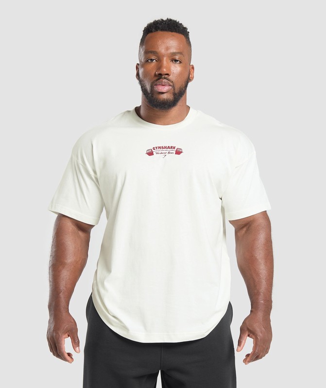 Gymshark Workout Gear T-Shirt Soft White | 17530PVKM
