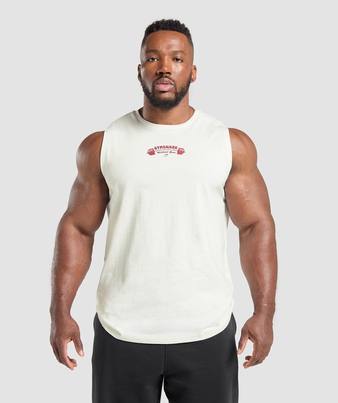 Gymshark Workout Gear Tank Soft White | 54632GPFR
