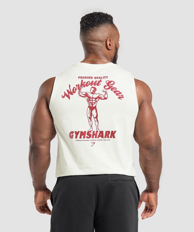 Gymshark Workout Gear Tank Soft White | 54632GPFR