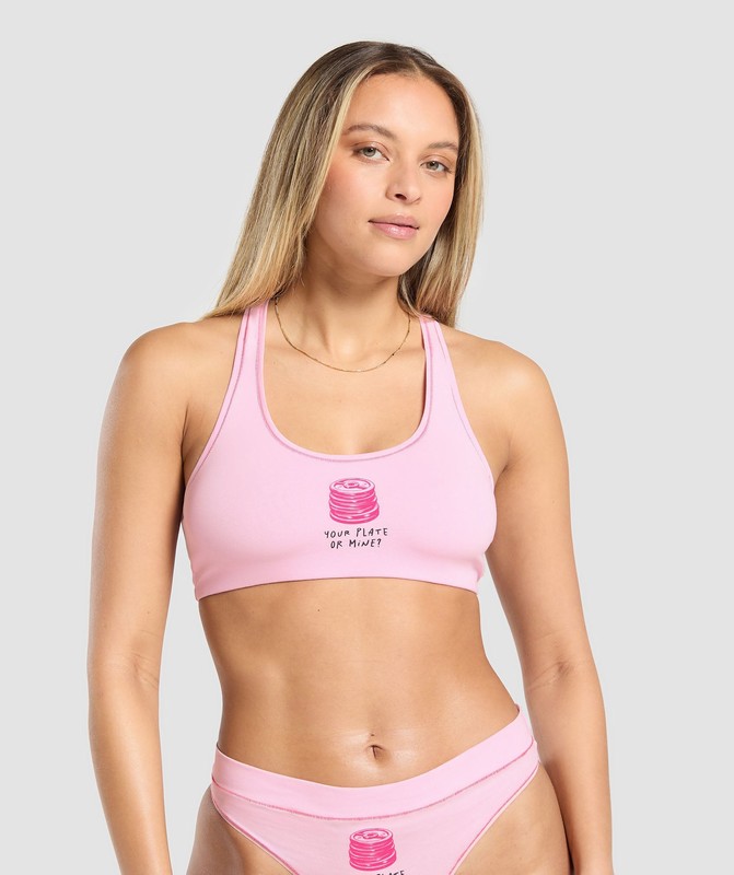 Gymshark Your Plate or Mine Bralette Dolly Pink | 75186RKYV