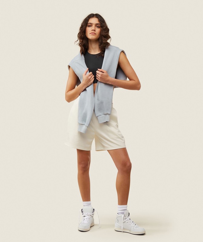 Gymshark everywear Basketball Shorts Soft White | 37480KUTE
