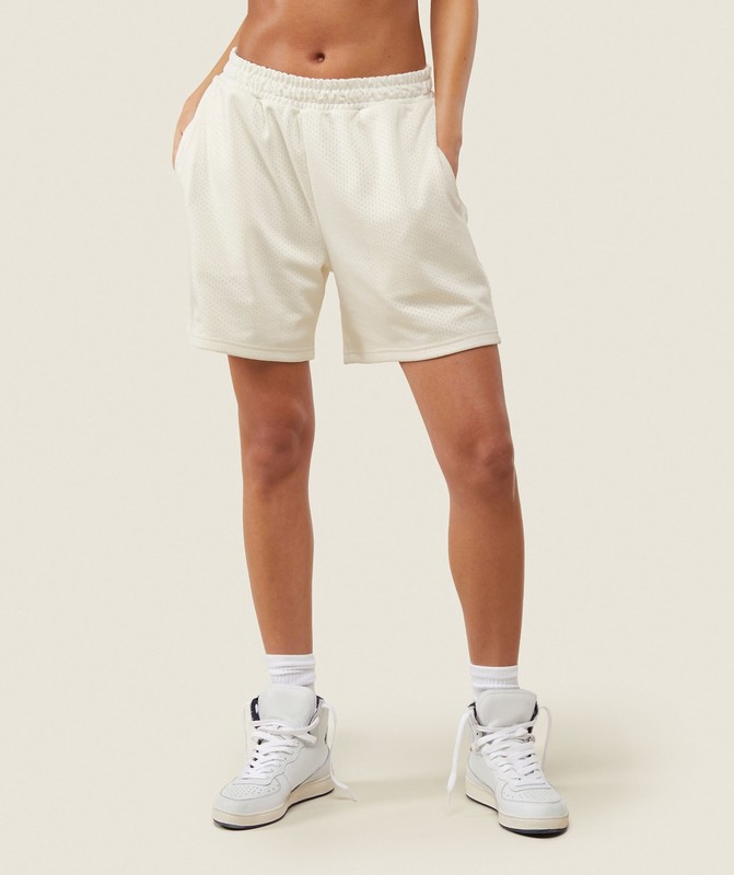 Gymshark everywear Basketball Shorts Soft White | 37480KUTE