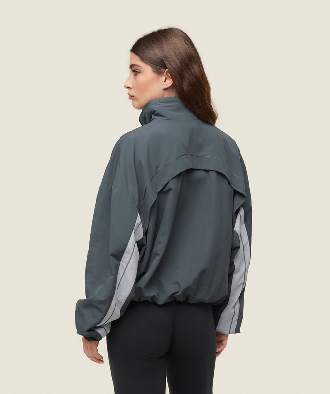Gymshark everywear Coaches Track Jacket Faded Black / Ice Grey | 24570BUFP
