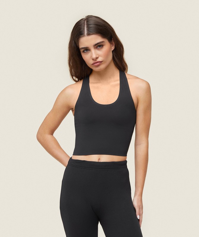 Gymshark everywear Second Skin Tank Black | 69451MZXJ